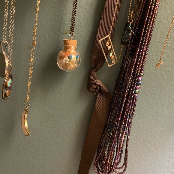 🍃🌾Nature’s whimsy long necklace glass nwt - Picture 4 of 9